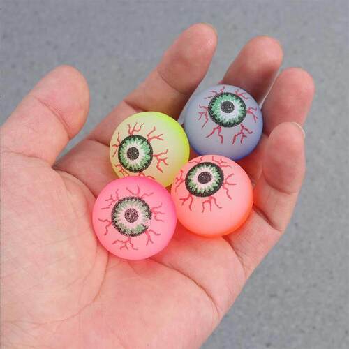 24pcs Bouncing Balls Halloween Eyeball Toys Bouncy Ball game