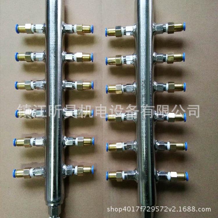 供应不锈钢法兰气源分配器 快插多管路压缩空气分配器量大价优