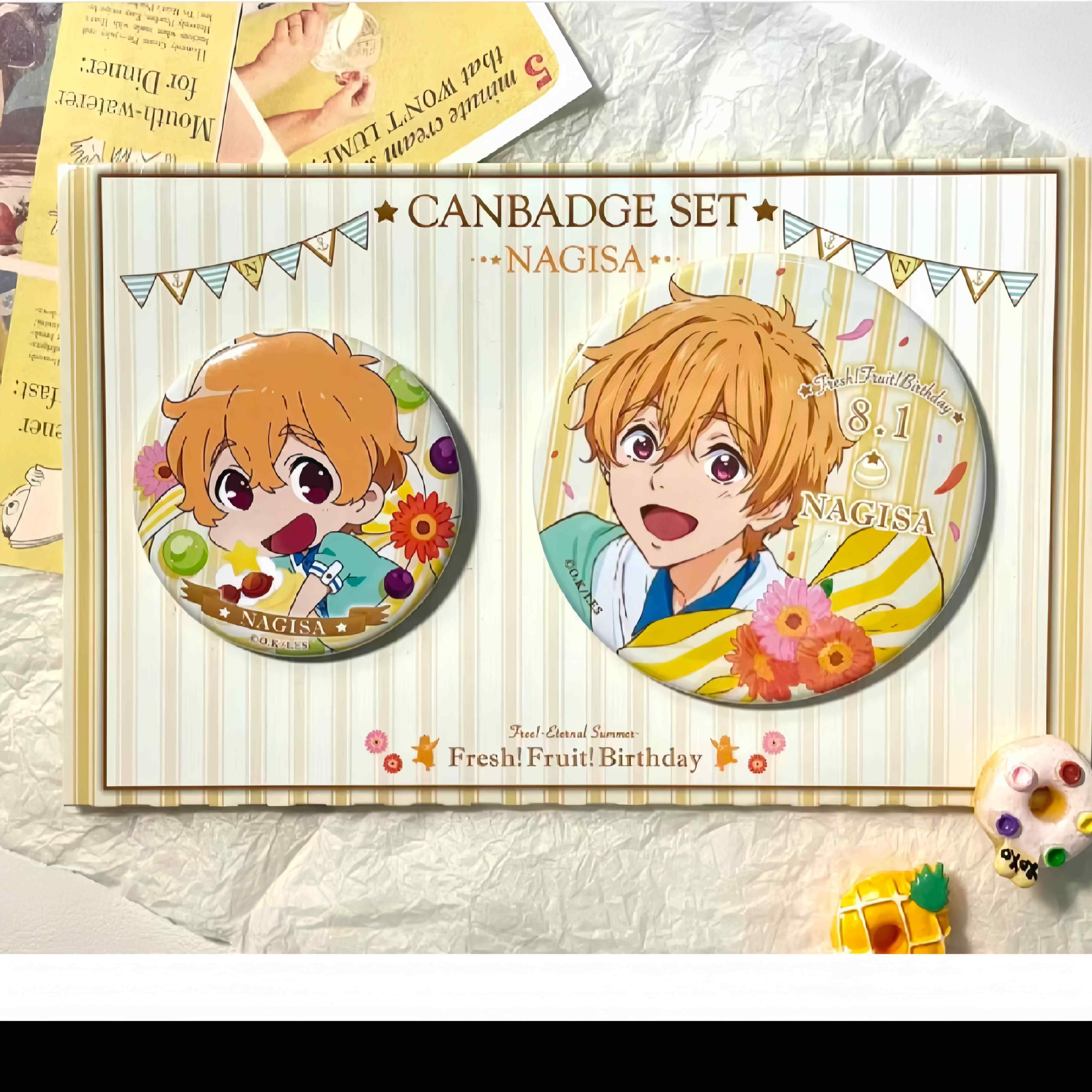 free!男子游泳部 free 叶月渚 16年生日吧唧 水果吧唧