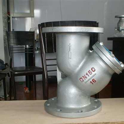 GL41H-16C铸钢法兰过滤器 蒸汽Y型过滤器DN25 32 40 50 65 80