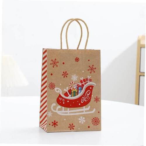 Christmas reticule Kraft paper bag Gift packaging bag手提袋