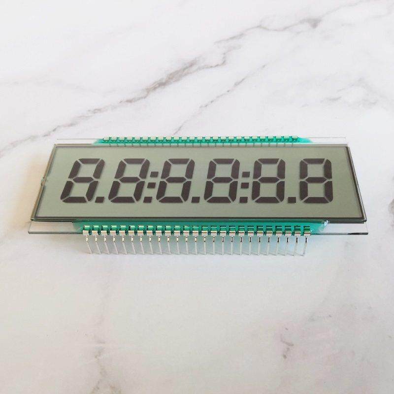 大连奇耘6位8字TN笔段式液晶LCD屏宽温段码lcd液晶显示屏幕EDS810