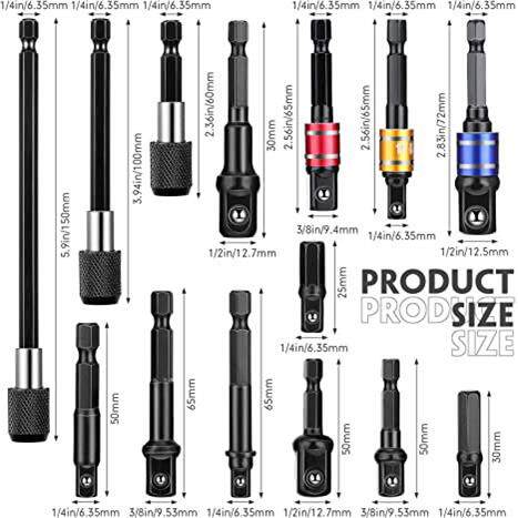 3件套软转拐角器轴60套装100150mm批头延长杆2扳手换接杆套装
