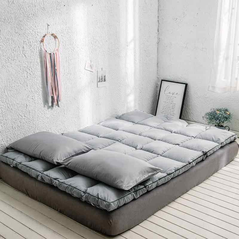 加厚羽绒棉软床垫单人学生宿舍床褥子垫背双人家用可折叠防滑床垫