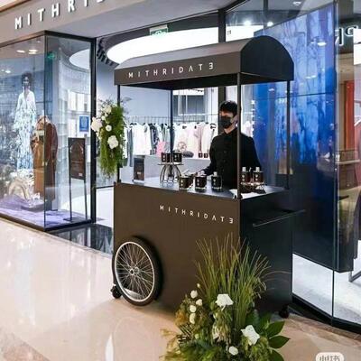 铁艺花车摆摊小推车展示架流动集市餐车户外促销售卖车移动地摊位