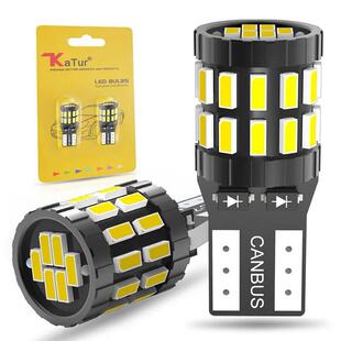 2pcs T10 W5W Led Canbus bulb 194 168 No Error 30SMD 3014 Whi