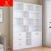书柜简易书架置物架落地学生家用卧室多层收纳靠墙置物柜子收纳柜