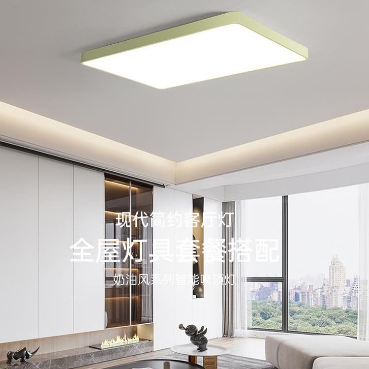 现灯全屋套餐组合代简约客厅灯油风家944用吸顶灯广东具中山灯奶