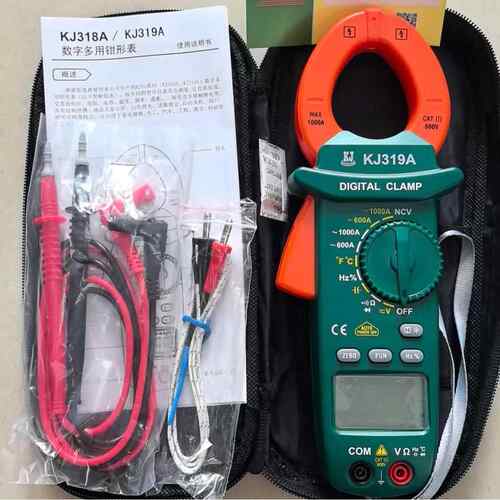 深圳科捷KJ319A交直流1000A钳形电流表万用表电流大量程6000uf