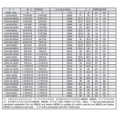 SAE070320 ms51528 6802 45度弯美制JIC外螺纹SAE带O形圈1JO4-OG
