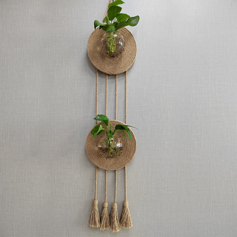 软壁挂民创意瓶装饰麻绳复古墙面客厅玻璃工艺品家居室内宿装生态