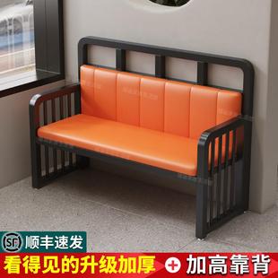 需定制商用软包卡座沙发铁艺靠墙长餐椅餐饮火锅店奶茶店等候室长