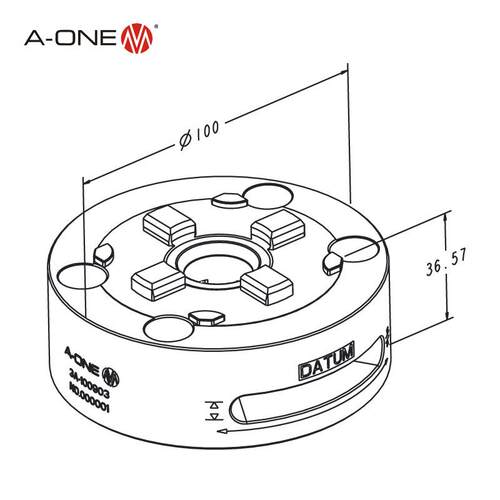 A-ONE加工中心高精度手动卡盘 自动化生产线可兼容3R卡盘工装夹具
