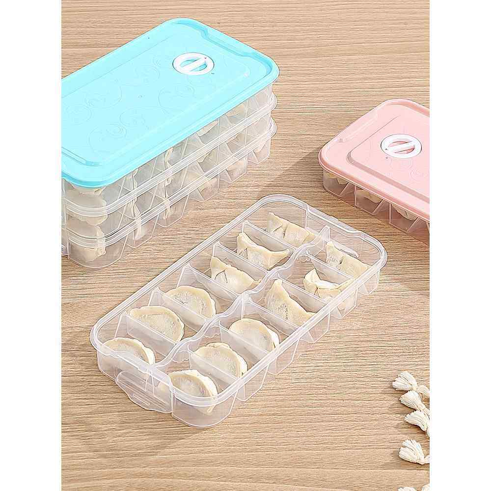 分格饺子盒小冰箱速冻冷冻水饺收纳盒多层带盖日期馄饨托盘保鲜盒,收纳整理,食物收纳盒,淘宝优惠券,粉丝福利购,淘宝优惠卷