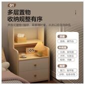 头书物卧室家用简约床边储收物柜加高纳柜简ZFV易小型多层置床架