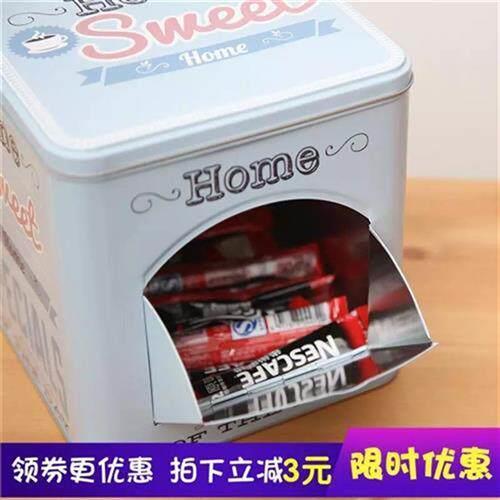 铁盒盖储存饼干家用糖果咖啡盒大储存盒储存罐长铁盒铁