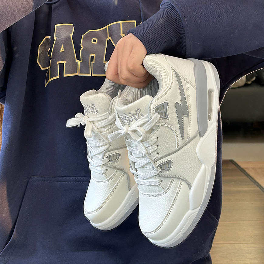 港风气垫板鞋男ins潮2025夏季新款学生情侣款厚底运动休闲小白鞋,流行男鞋,休闲板鞋,淘宝优惠券,粉丝福利购,淘宝优惠卷