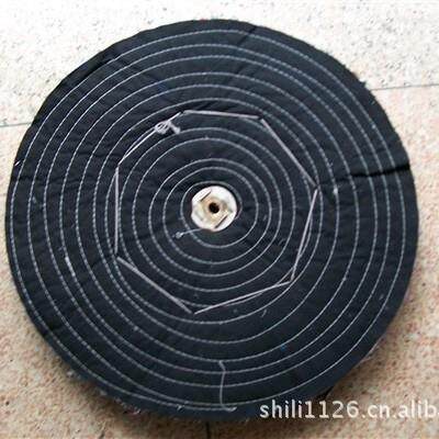 厂家应 黑色棉600布轮抛光轮 高供耐磨角向抛光光YSM轮布 抛布轮