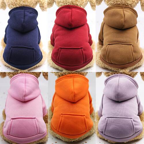 Pet Hoodie with Pocket TwoLegged Design Sporty Style Dog