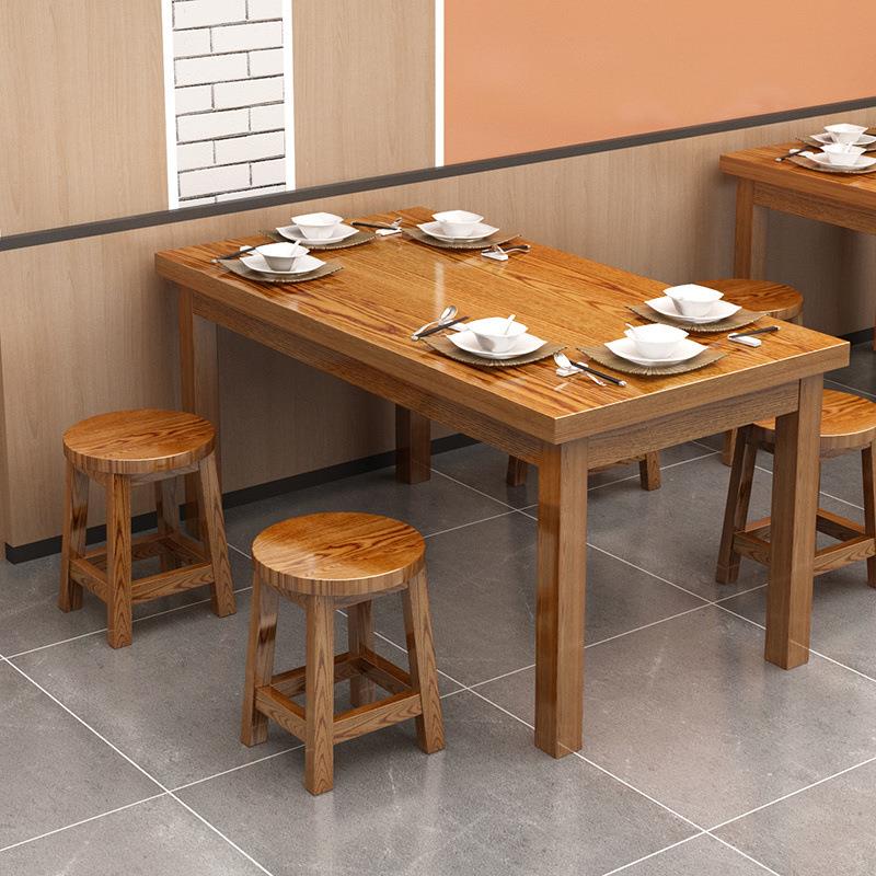 面馆桌椅饭店堂吃店餐桌椅桌组合实木餐RRE馆食桌子餐厅小烧烤餐