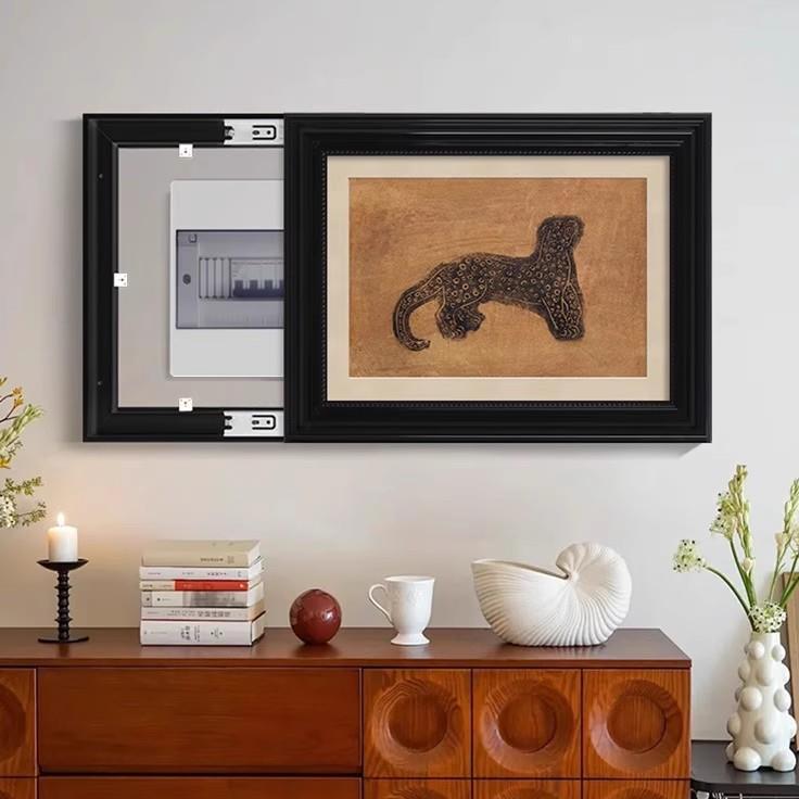 源头工厂中古风电表箱装饰画免打孔配电箱电闸电源盒复古遮挡挂画