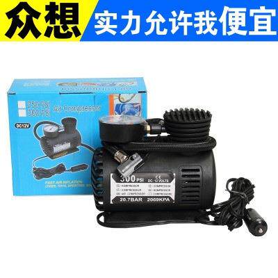 厂家 12V微型气泵 汽车充气泵火车头 轮胎打气机 车载充气泵电动