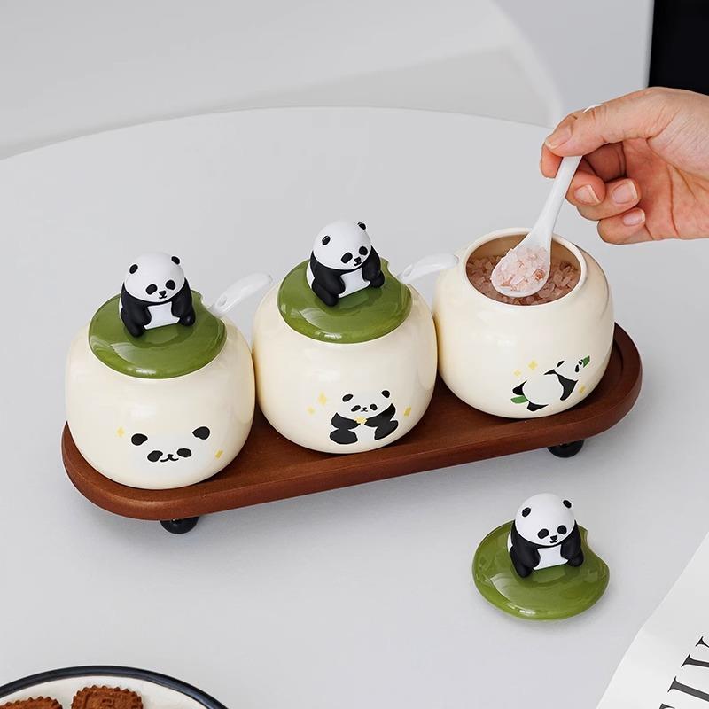 可爱创意陶瓷调味罐调味盒家用商用厨房味精罐盐罐胡椒罐调料瓶