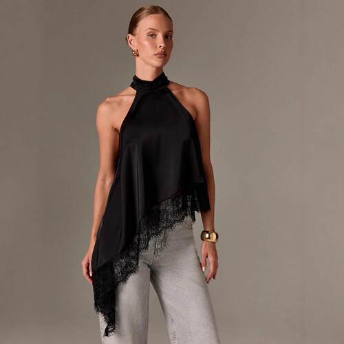 Women ' s Halter Neck Vest Summer Sleeveless Open Back