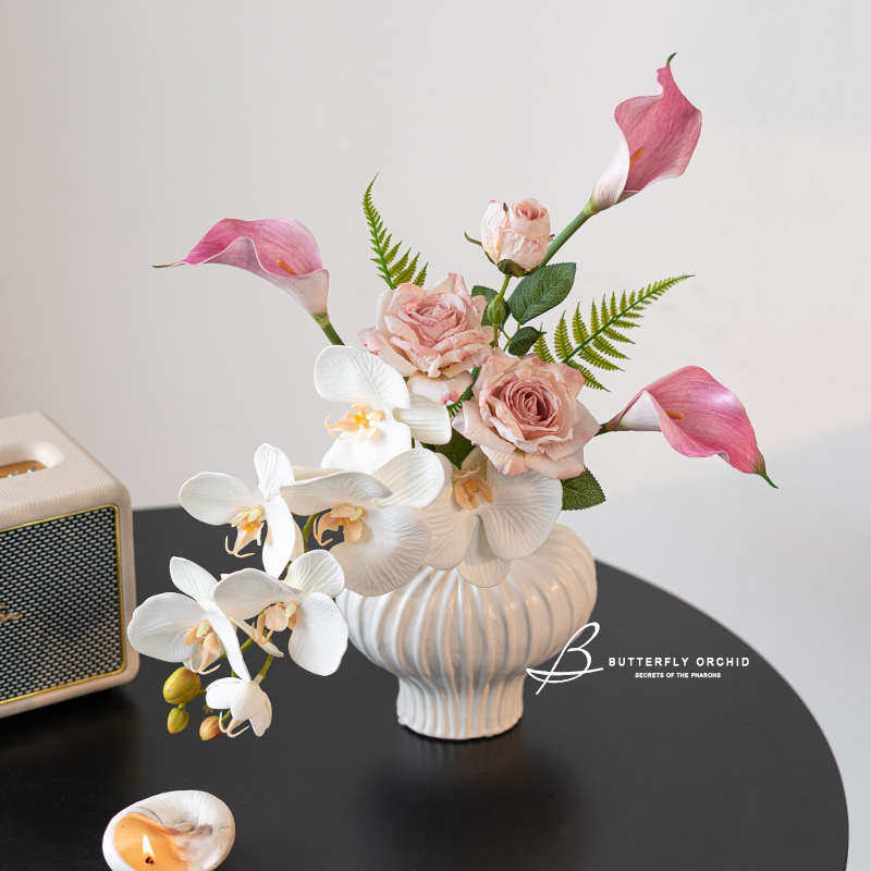 ins风蝴蝶兰仿真花花束客厅摆件设计款假花装饰花卉餐桌花摆花,家居饰品,仿真花/假花,淘宝优惠券,粉丝福利购,淘宝优惠卷