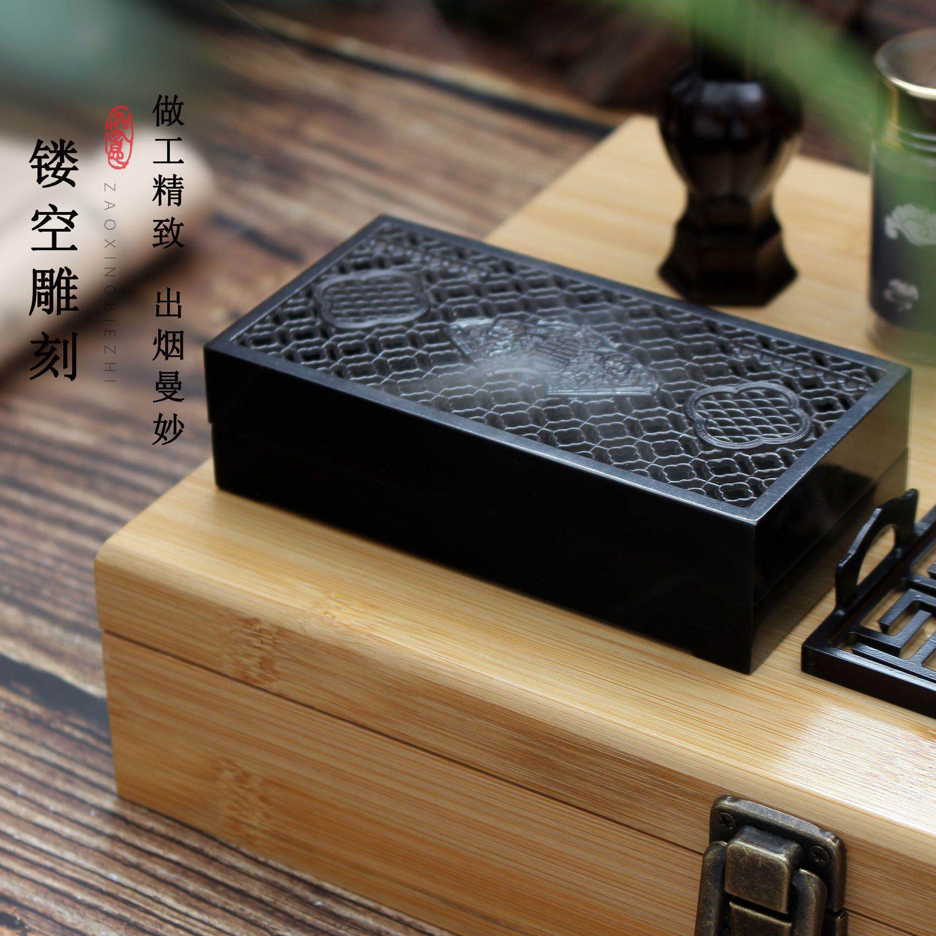 工厂直供苏工纯铜仿古专业香道用具扇窗套装 沉檀香粉古法打篆香