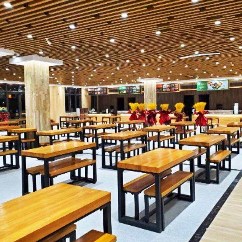 实木商用小吃烧烤甜品奶茶面饮食火锅咖啡酒店快餐厅食堂餐桌椅厂