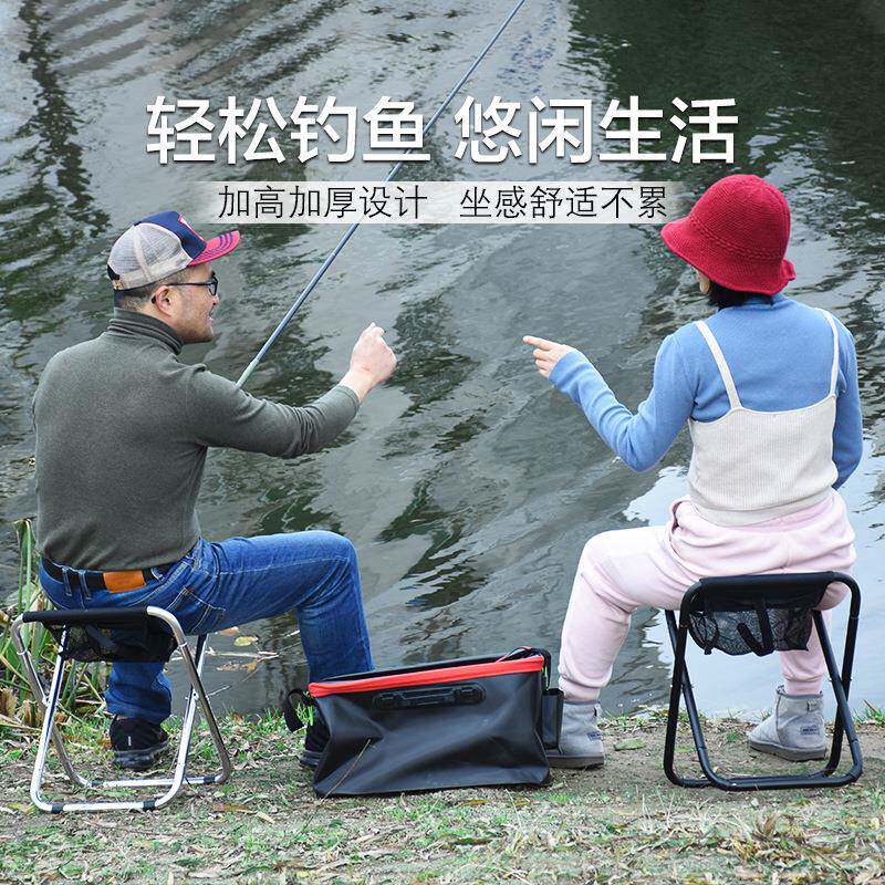 新款直销加高铝合金折叠凳户外便携式折叠椅钓鱼小马扎加厚写生露