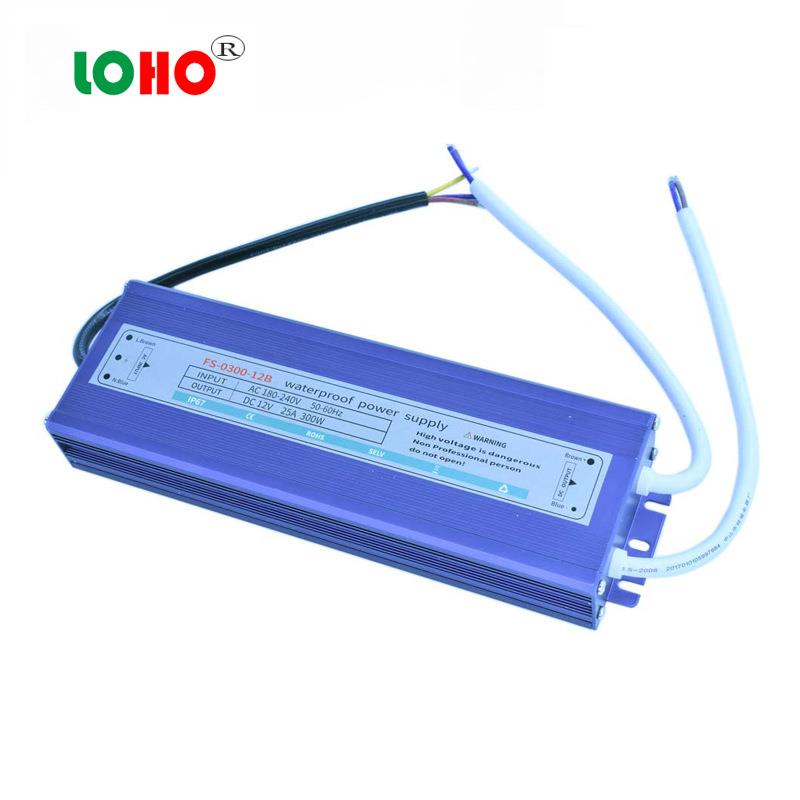 超薄12V25A防水电源24V300W防水电源24V12V300W超细薄款防水电源