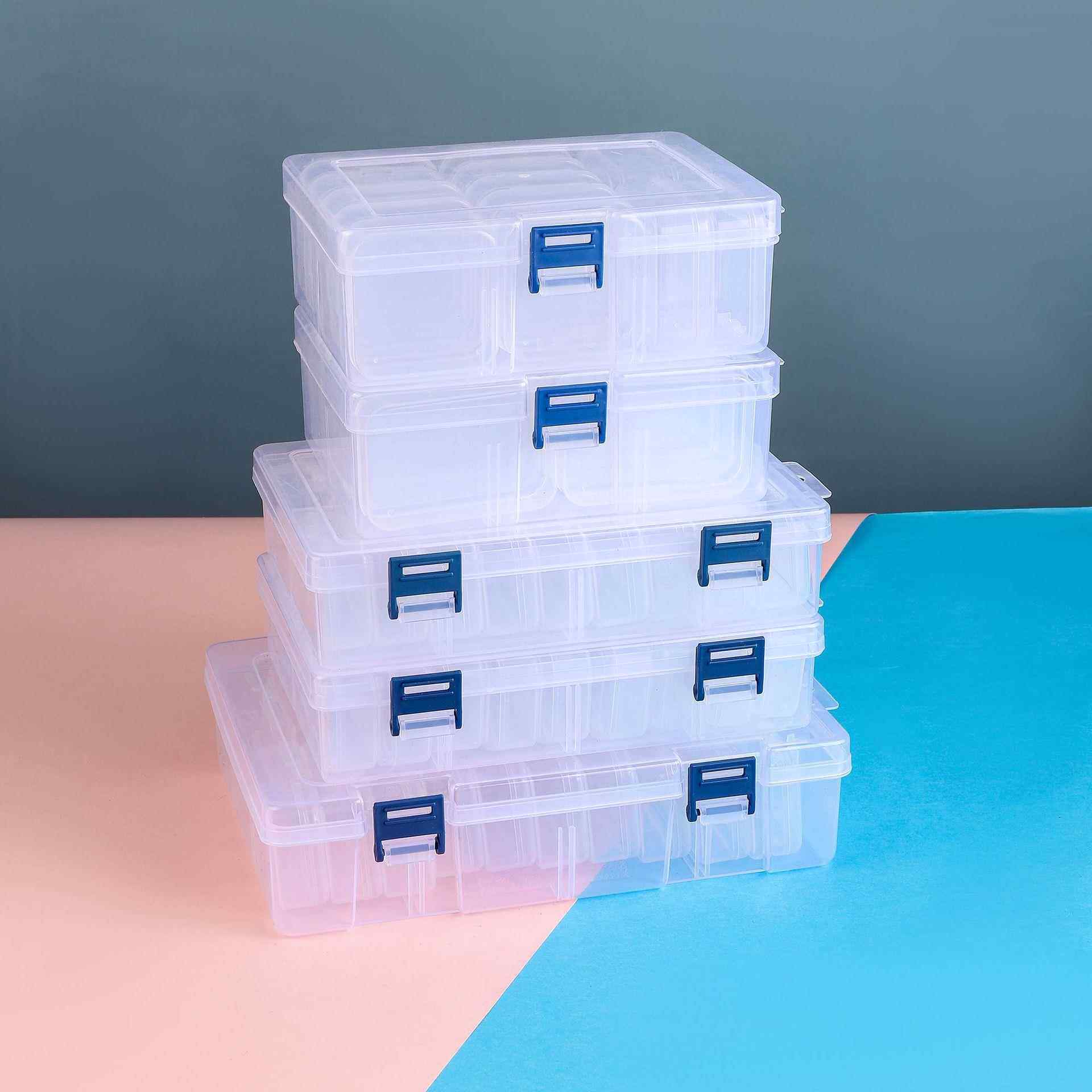 米珠水晶珠石头琉璃珠美甲配件盒手工饰品亮钻套盒小珠子收纳盒