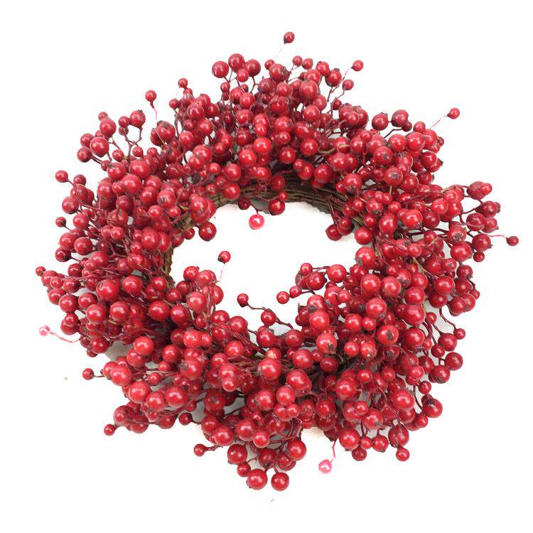 仿真果子花环门挂墙饰家居装饰圣诞派对花环外贸