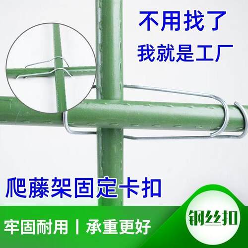 小拱棚支架杆架卡扣夹扣大棚不锈钢丝夹卡子压顶簧顶弹簧卡配件