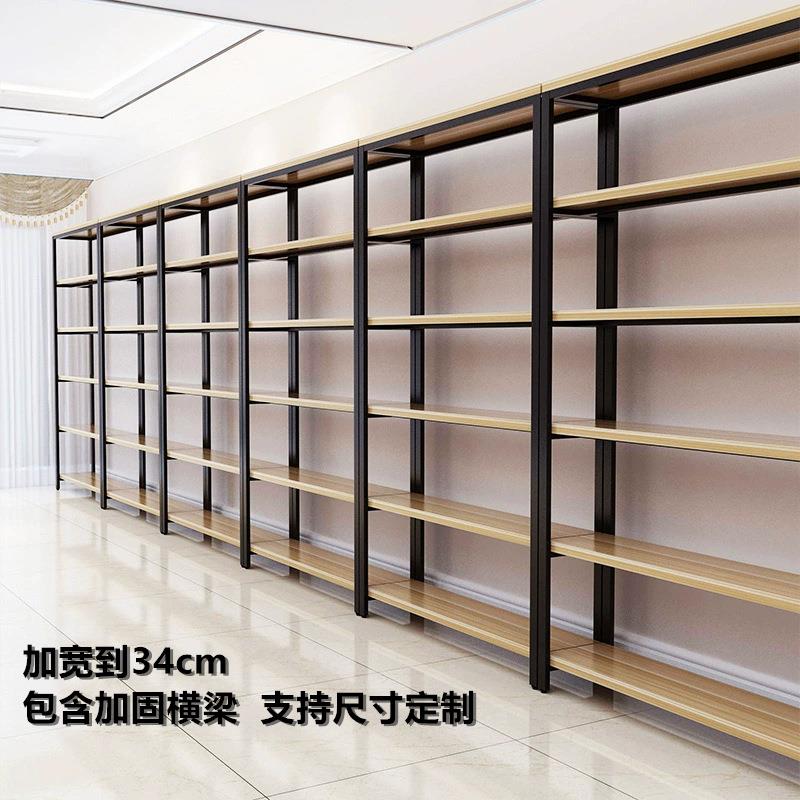 钢木展示架多层隔板落地产品陈列置物架客厅简易书架货架现货销售