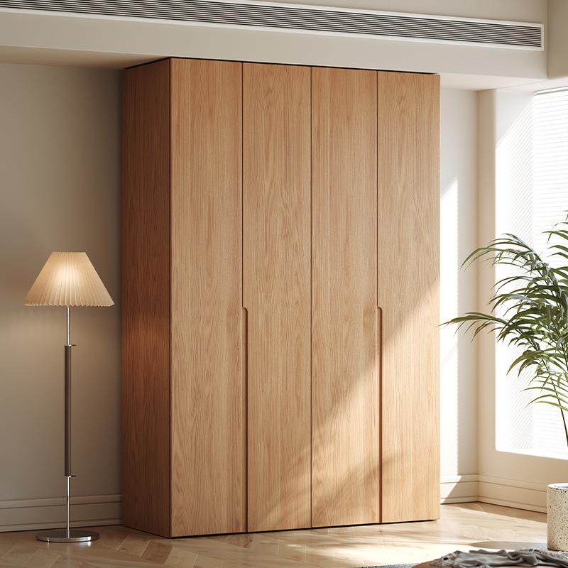 实橡木IOA衣柜家卧室简约现衣代一门到木顶衣橱儿童小型挂用柜