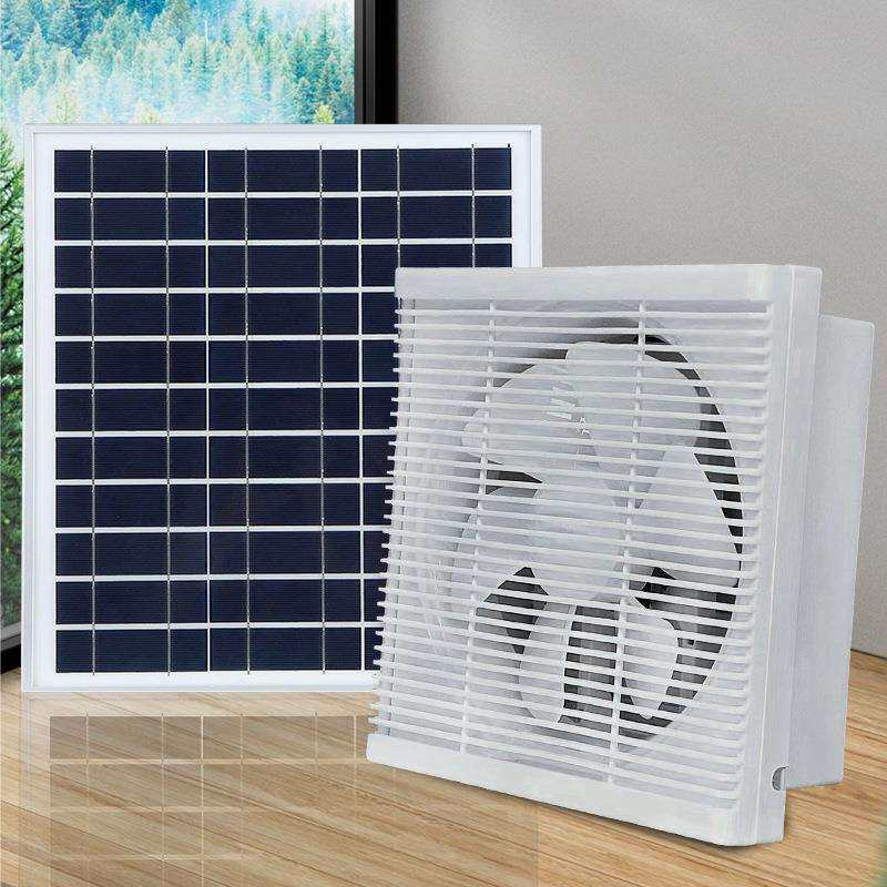 太阳能直流12V百叶窗式排气扇家用厨房浴室抽风机宠物室散热风机