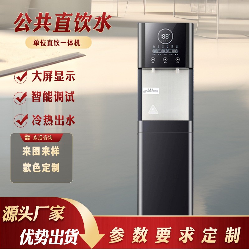 商用立式管线机RO反渗透直饮净水器自来水净化冷热一体直饮水机