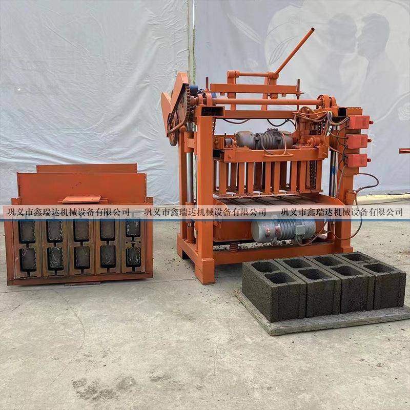 半自动水泥制砖机小型空心免烧砖机建筑垃圾制砖机资源再利用