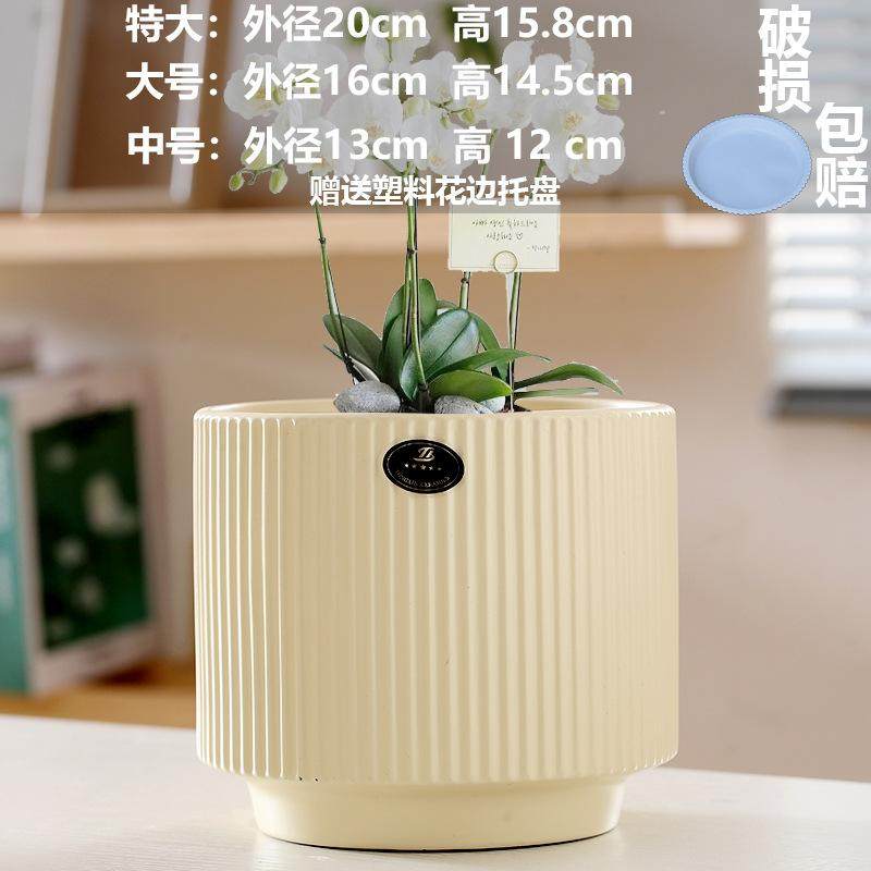 花盆陶瓷带托盘特大号清仓特价家用兰花蝴蝶兰专用多肉花盆客厅,家居饰品,花瓶,淘宝优惠券,粉丝福利购,淘宝优惠卷