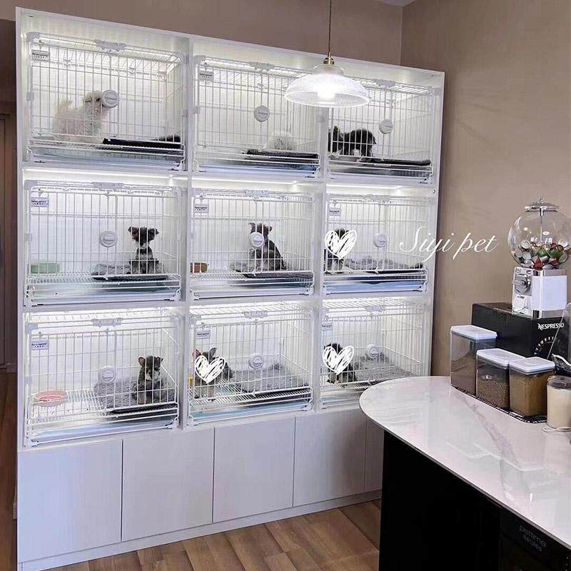 宠柜定制宠物店狗笼子猫笼展示柜寄养实木狗柜三层大型猫狗繁育笼