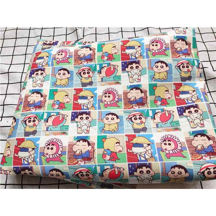 卡通布料细帆布印花手工diy面料包包幼儿园宿舍桌布Q小男孩彩色