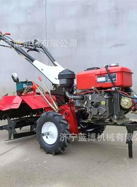 开四驱手扶WOE微耕机农业果园松除草机土大棚机柴油沟两驱电启旋