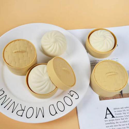Prank and Stress Relief Steamed Bun Squishy Toy - Mini Squee