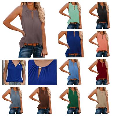 Women's buckle collar vest with a feminine feel