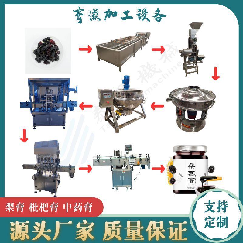 浓缩果酱加工设备蓝莓果酱草莓果酱生产线小型黑莓果酱生产机器
