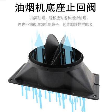 挡止回阀排风方形烟管排接口接头连管道配件风口底座抽油烟机转换