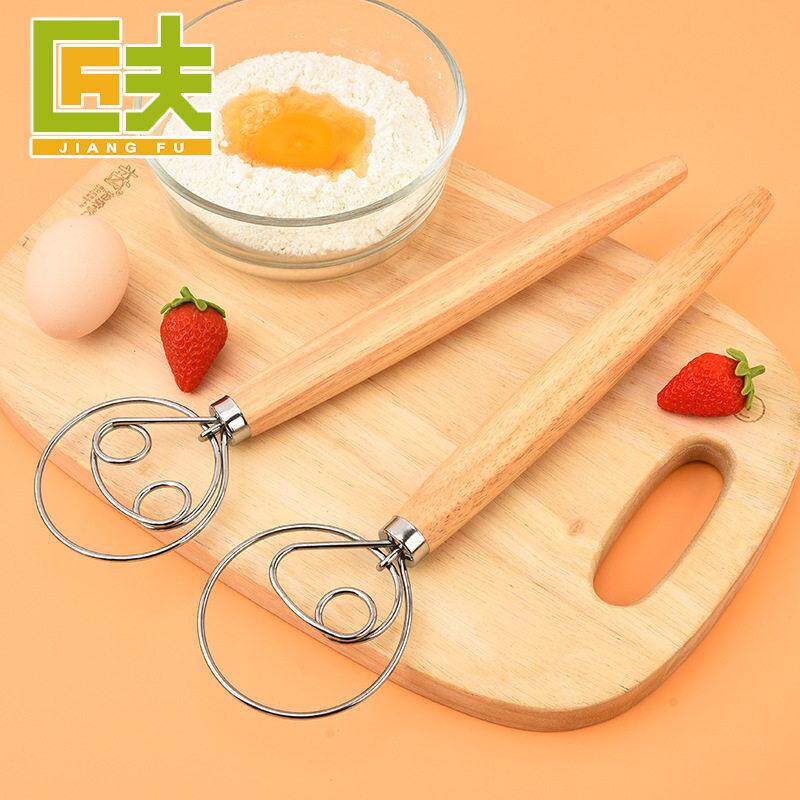 不锈钢打粉器手工和面器和面搅拌器手动面团打粉器和面工具搅粉棒